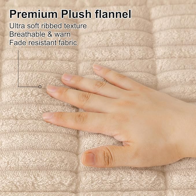 Smiry Couch Cover for Dogs Washable, Non Slip Fuzzy Pet Couch Covers for 3 Cushion Sofa Pet Friendly, Thick Soft Sofa Slipcovers Cushion Protector (Apricot, 27.6" x 70.9")