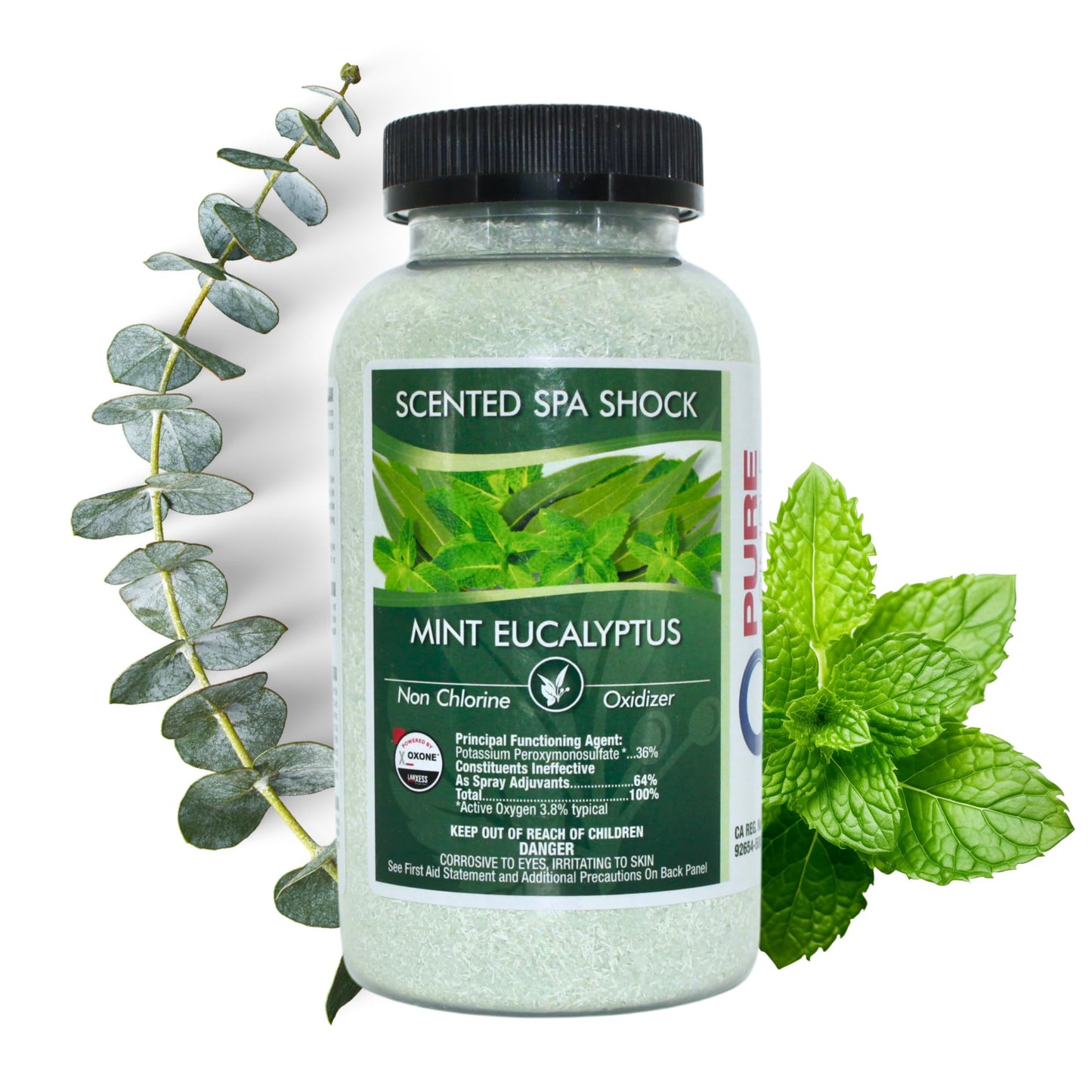 Eucalyptus Scented Spa Shock- Non-Chlorine Shock for Any Spa or Hot Tub-Use with Bromine Tablets or Spa Chlorine. Fragrance Infused Oxygen Crystals Treat Water and Oxidize Chemical Odors