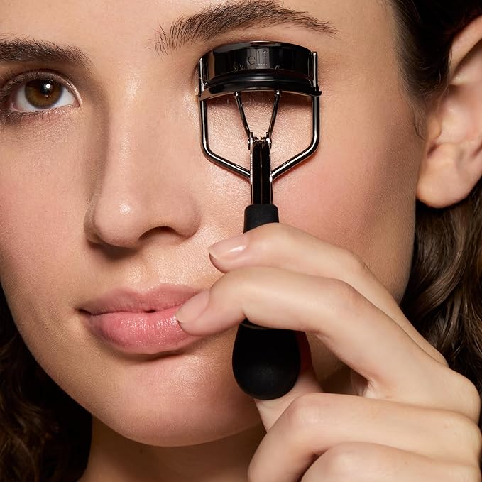 e.l.f. Pro Eyelash Curler, Stainless Steel Lash Curler, Long-Lasting Natural Curl, Ergonomic Design, Includes Replacement Pad, Fits All Eye Shapes