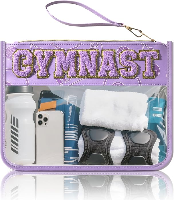 Baseball Gift Bags Baseballs Treat Bags Team Gifts Clear Chenille Letter Zipper Pouch Accessories Stuff Sport Portable