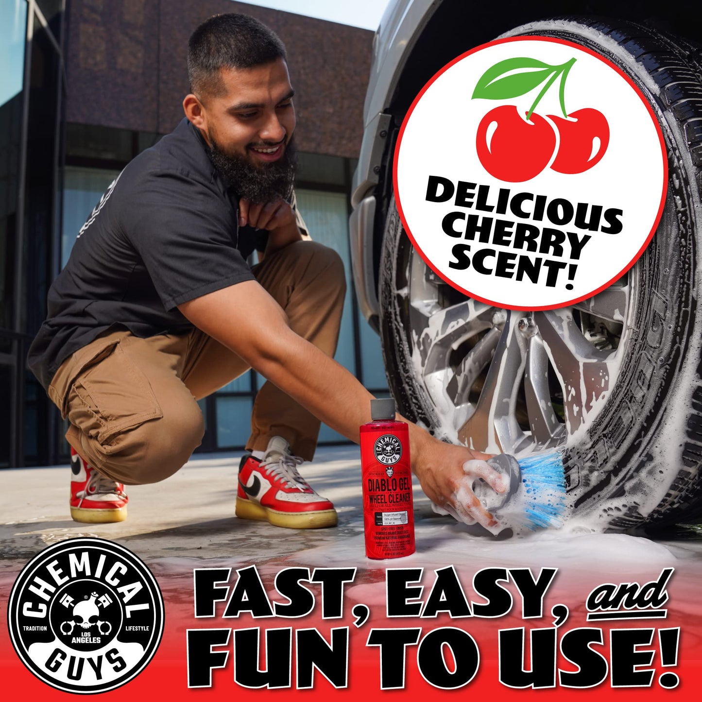 Chemical Guys CLD_997 Diablo Gel Oxygen Infused Foam Wheel and Rim Cleaner, Concentrated (Safe on All Wheel & Rim Finishes), for Cars, Trucks, SUVs, Motorcycles, RVs & More 128 fl oz (1 Gallon)
