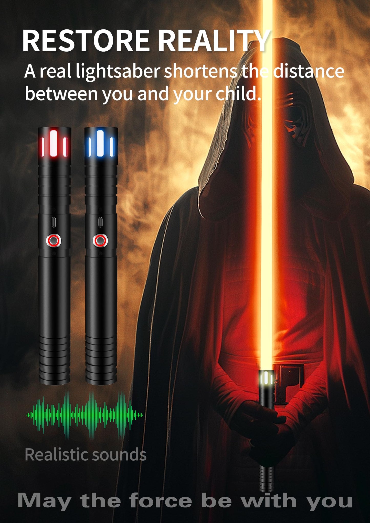 Lightsaber,Dueling Double Light Saber,Metal Hilt Force Fx Rechargeable 2pack Real 20 Colors Length 40 in gradient lightsabers,real dueling lightsaber for adults,Christmas Halloween Present for Kids