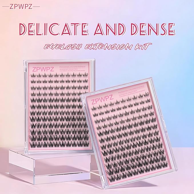 Manga Lash Clusters Kit Eyelash Clusters Eyelashes Anime Lash Clusters With Spikes Eyelash Extension Kit With Lash Bond And Seal Wet Look Spiky Cluster Lashes (cutey kit 120pcs)