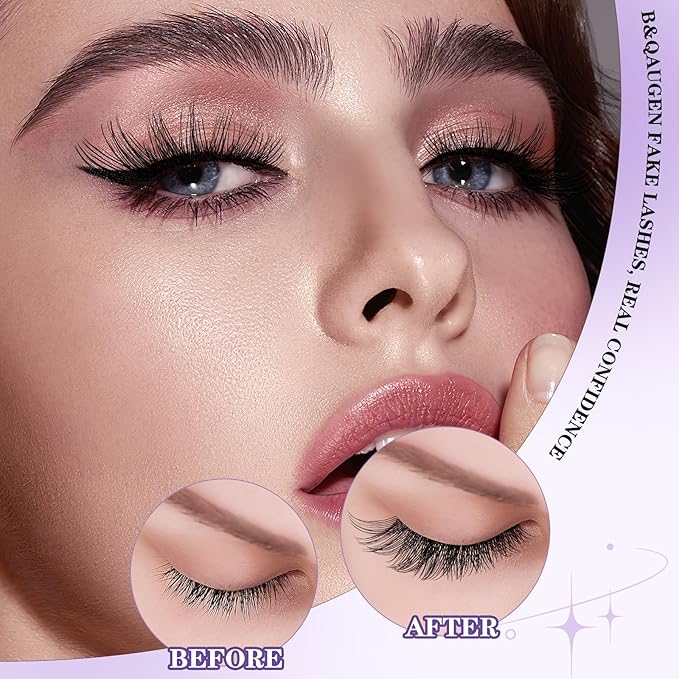 B&Q Wispy Lash Clusters Full B01,Eyelash Clusters 156PCS Comfortable band Cluster Eyelash Extensions,8-18mm Volume Individual Lashes Lightweight D Curl Lash Clusters Soft Eyelashes Natural Look(B01)