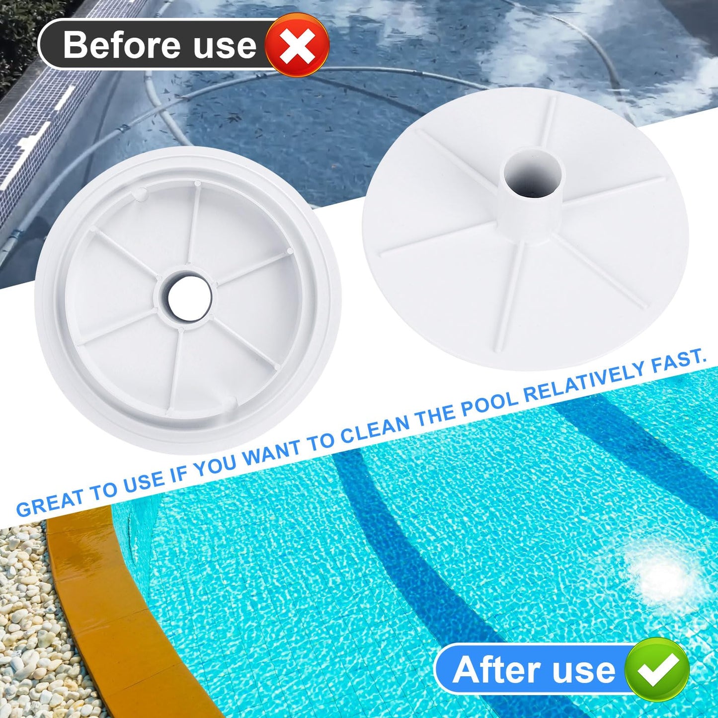 AFZZ 85001900 Skimmer Vacuum Plate 8" Skimmer Vac Plate Adapter for Pentair Admiral S15 & S20 Skimmers - Precise Replacement for Inground Pool and Swimming Pool