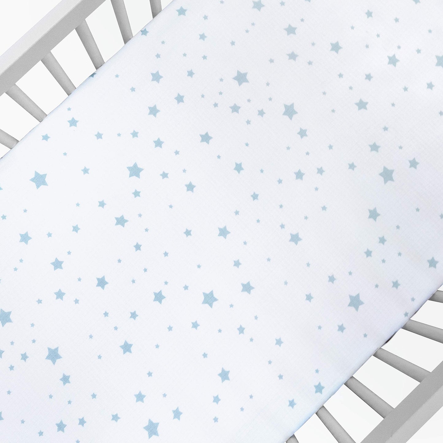 Newton Baby Fitted Crib Sheet (2-Pack) - Ultra Breathable and Soft, Organic Cotton, Fits All Standard Cribs, White Stardust