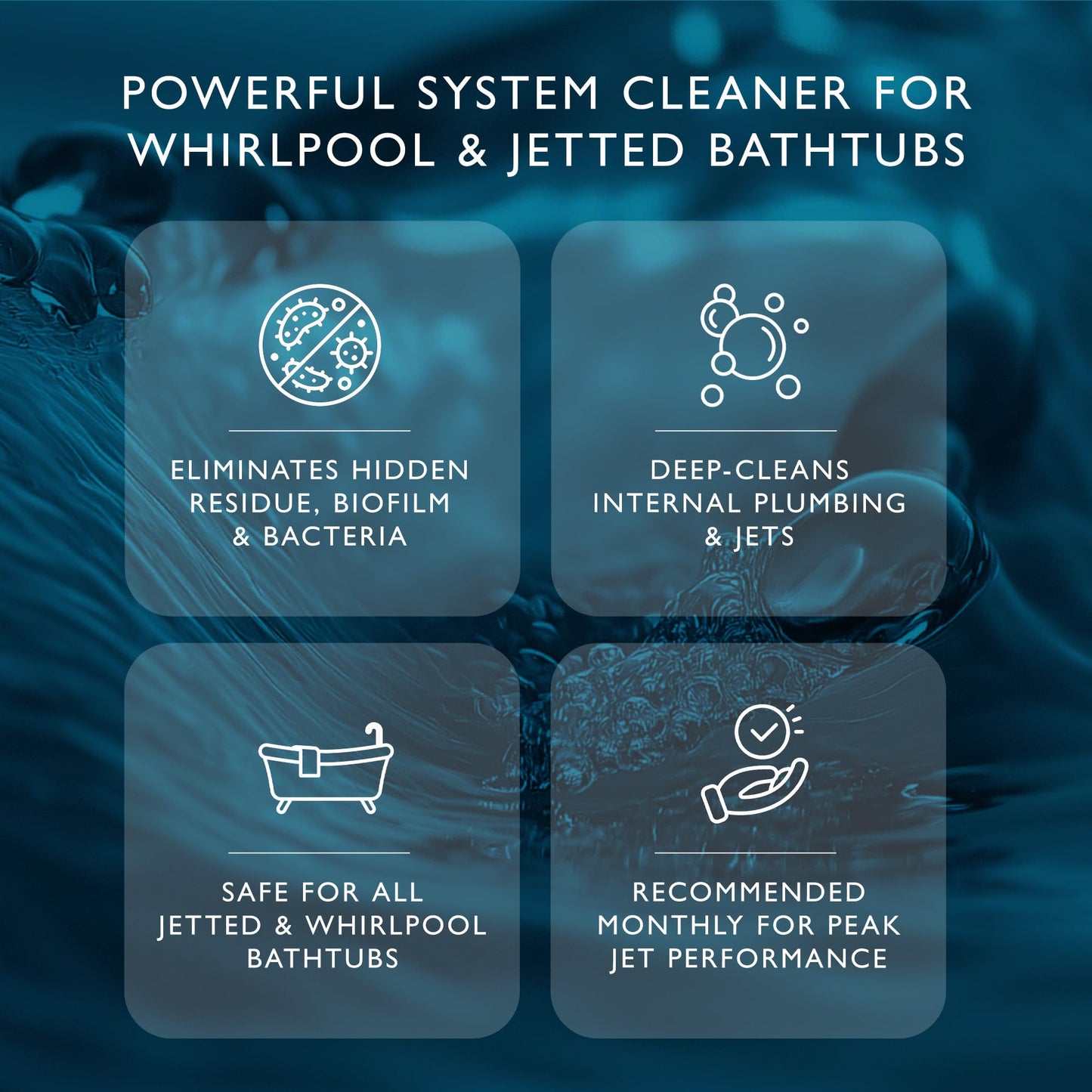 Jacuzzi Systems Cleaner – 2-Step Jetted Bathtub Cleaning Solution, 5-Pack Per Step – Effective Bathtub Cleaner for Jets, Deep Cleaning Formula for a Clean and Clear Jetted Bath Experience