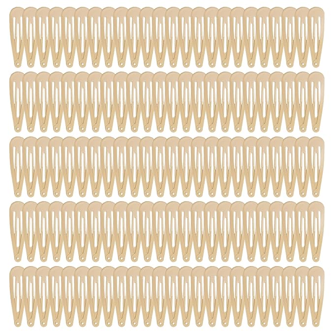 120pcs Taupe Metal Snap Hair Clips, 2 Inch Non-Slip Barrettes for Women Kids Teens, All-Day Hold Hair Accessories for Fine & Thick Hair (Taupe)