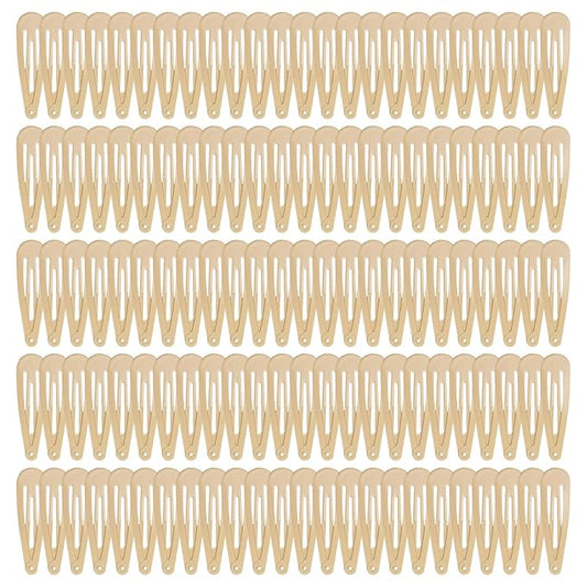 120pcs Taupe Metal Snap Hair Clips, 2 Inch Non-Slip Barrettes for Women Kids Teens, All-Day Hold Hair Accessories for Fine & Thick Hair (Taupe)