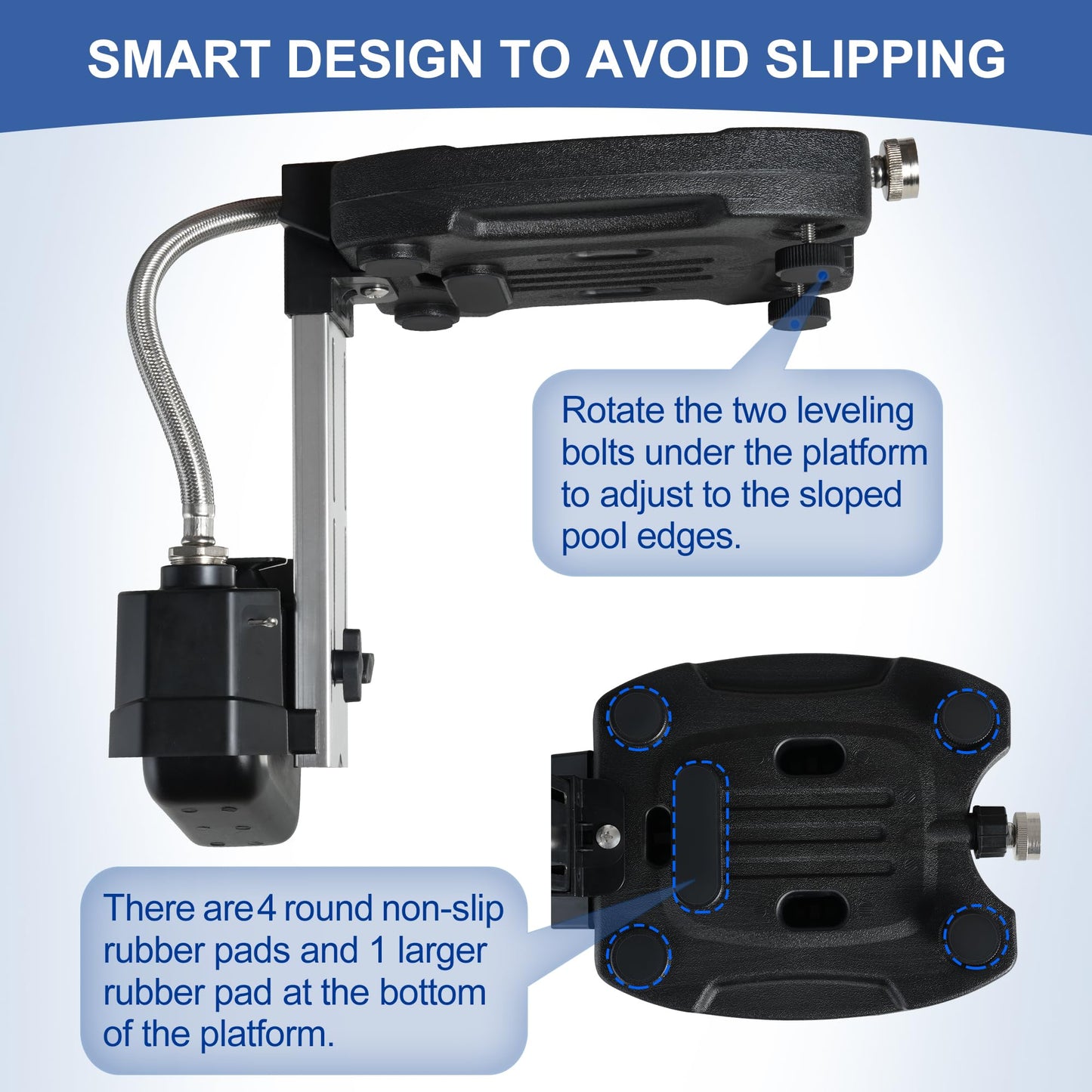 uueeGo Swimming Pool Water Leveler, Automatic Pool Water Filler, Automatically Maintain Water Levels, Never Over Fills The Pool, Suitable for In ground and Above Ground Pool, Carbon Black