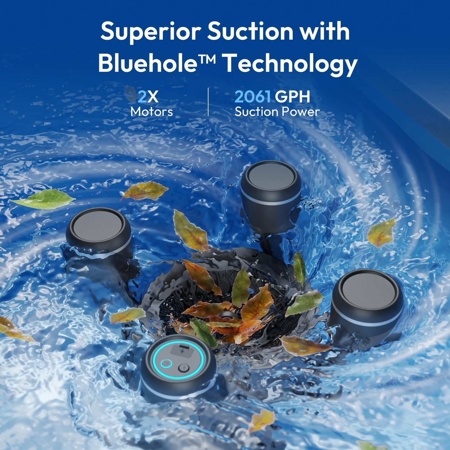 (2026 Upgrade) BUBLUE F10 Pool Surface Skimmer Robot, Pool Cleaner with App Control,Powerful Suction,5L Filter, Dual Cleaning Modes, AI Navigation,Ideal for In-Ground & Above-Ground Pools,Space Gray