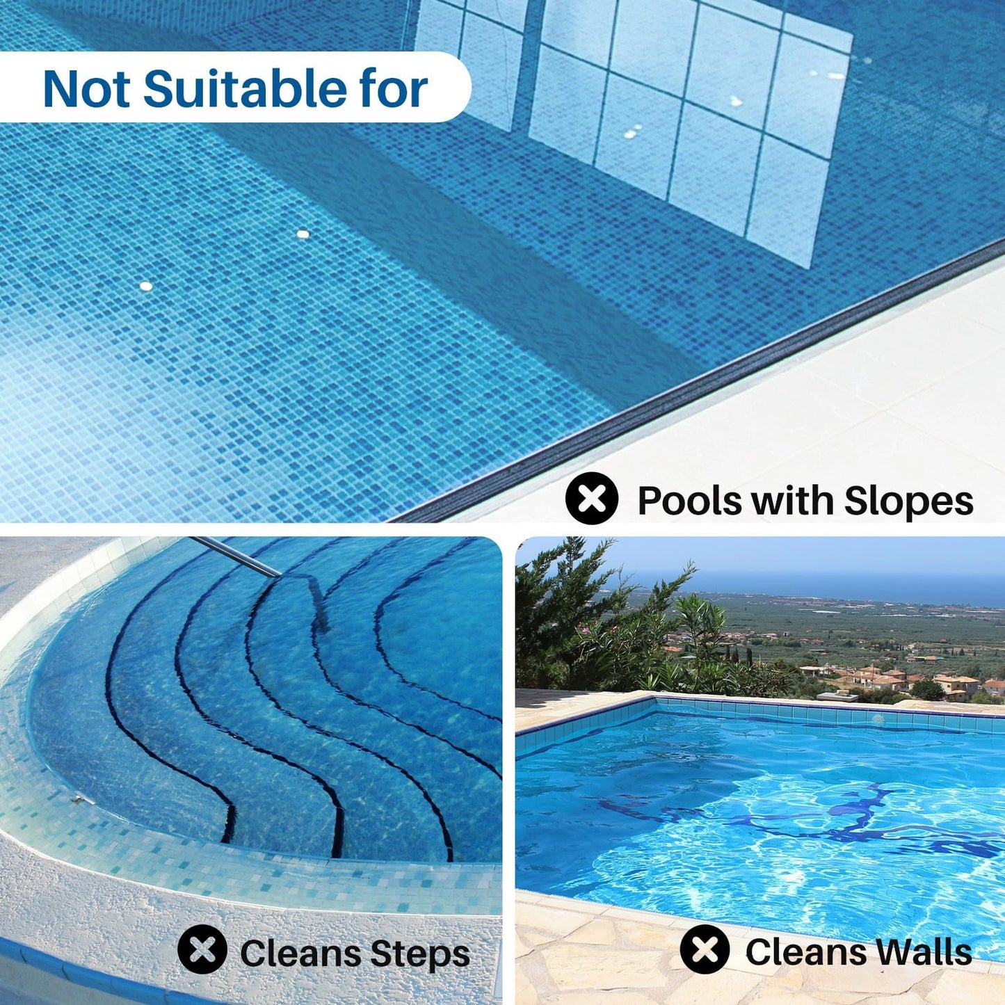 POOLPURE AquaGuard SE II Cordless Pool Vacuum, Dual Motor, 5000mAh Battery, 120 Minutes Runtime, Blue, 1000 Sq Ft Coverage, Automatic