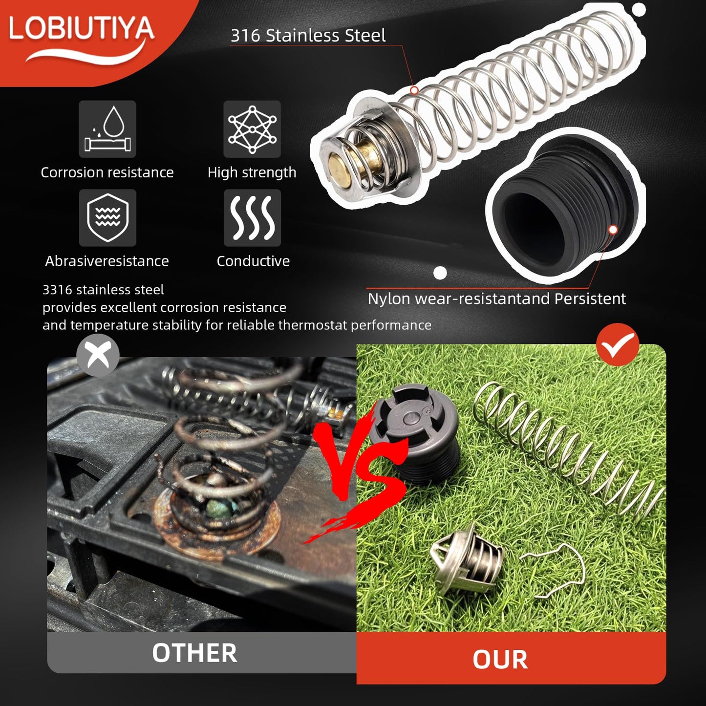 LOBIUTIYA 77707-0010 Thermal Regulator and 77707-0001 Manifold Bypass Valve Kit Compatible with MasterTemp 400 250 200 300 333 and Sta-Rite Pool and Pool Heaters, 38000-0007S Thermal Regulator kit