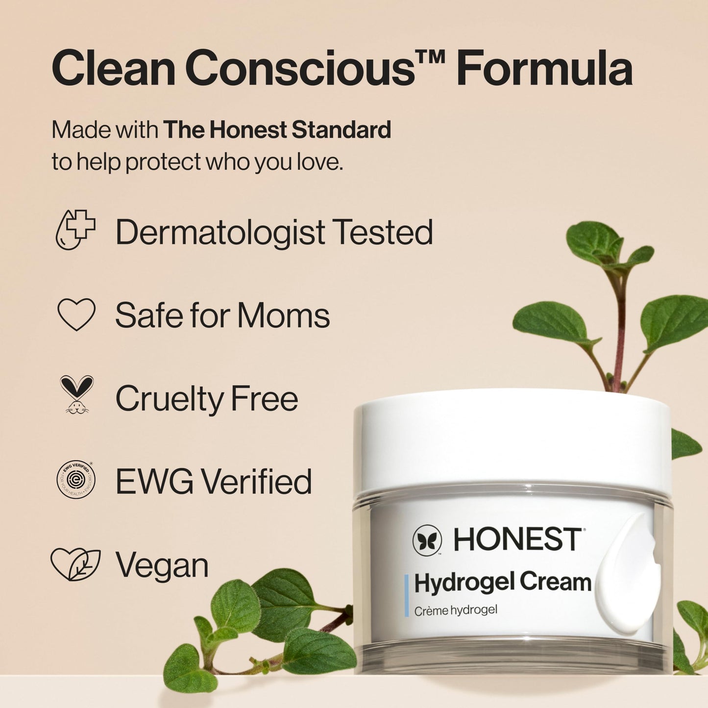 Honest Beauty Refill Pod for Full Size Hydrogel Cream, Lightweight and Moisturizing Water Cream, Gentle Sensitive Skin, Fragrance-Free, Vegan, 1.7 fl oz