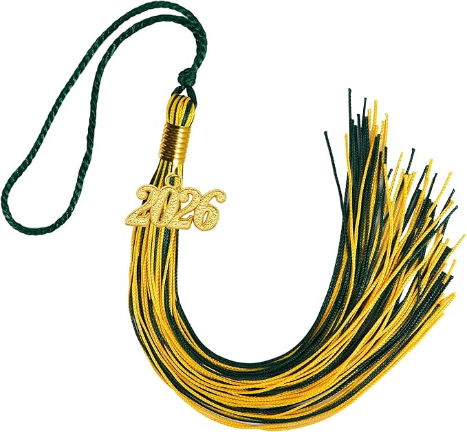 GraduationMall Single&Multiple Color Graduation Tassel with 2026 Year Charm 9"