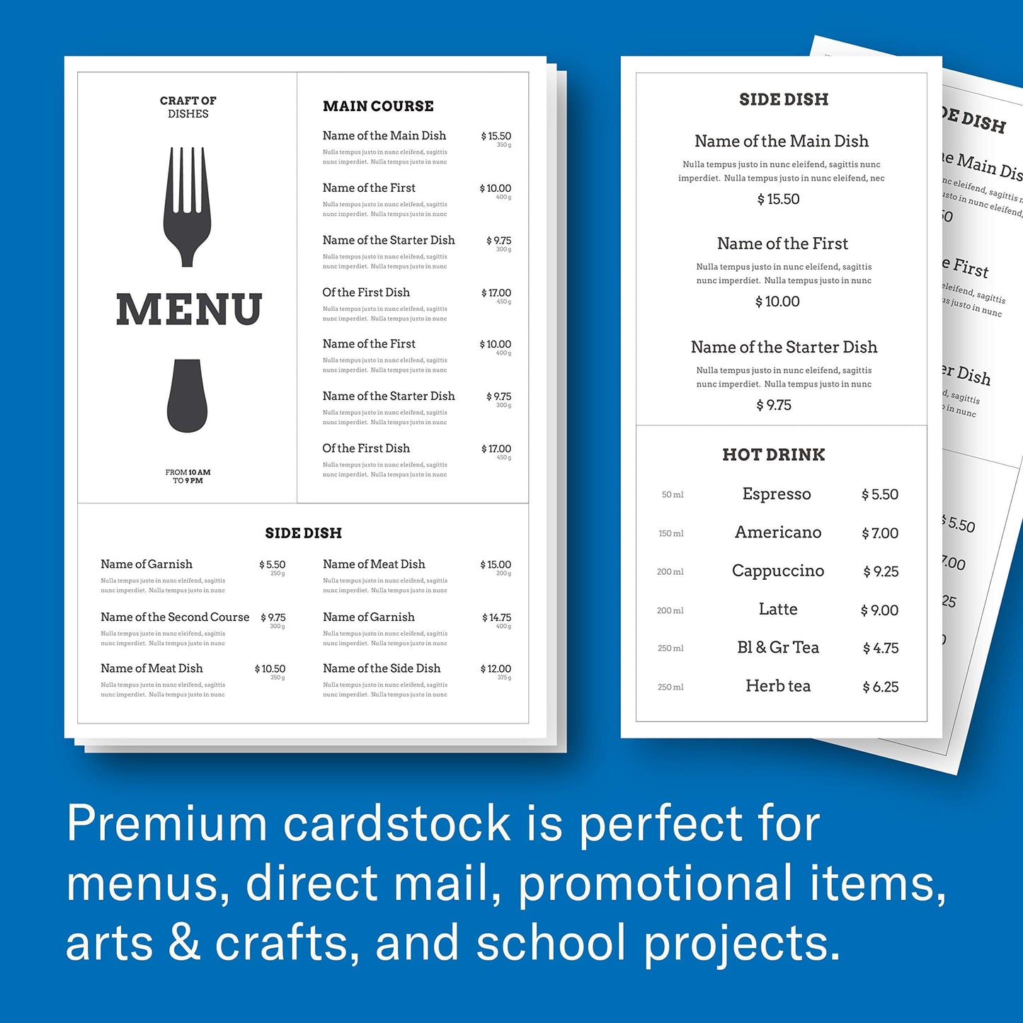 Hammermill White Cardstock, 110 lb, 8.5 x 11 White Cardstock, 5 Ream (1,000 Sheets) - Thick Card Stock, Made in the USA, 168400C