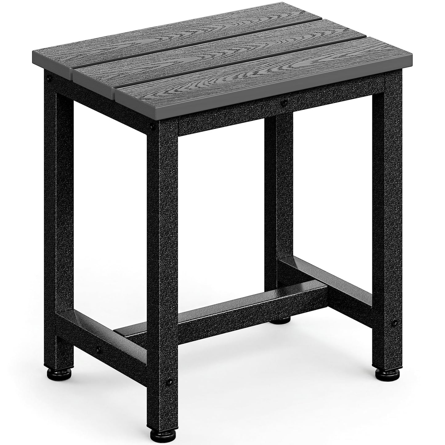 ODK Outdoor Side Table, Adirondack Patio End Table with Weather-Resistant, Waterproof Top for Hot Tub, Garden, Balcony, Poolside, Durable & Easy-to-Clean, Grey