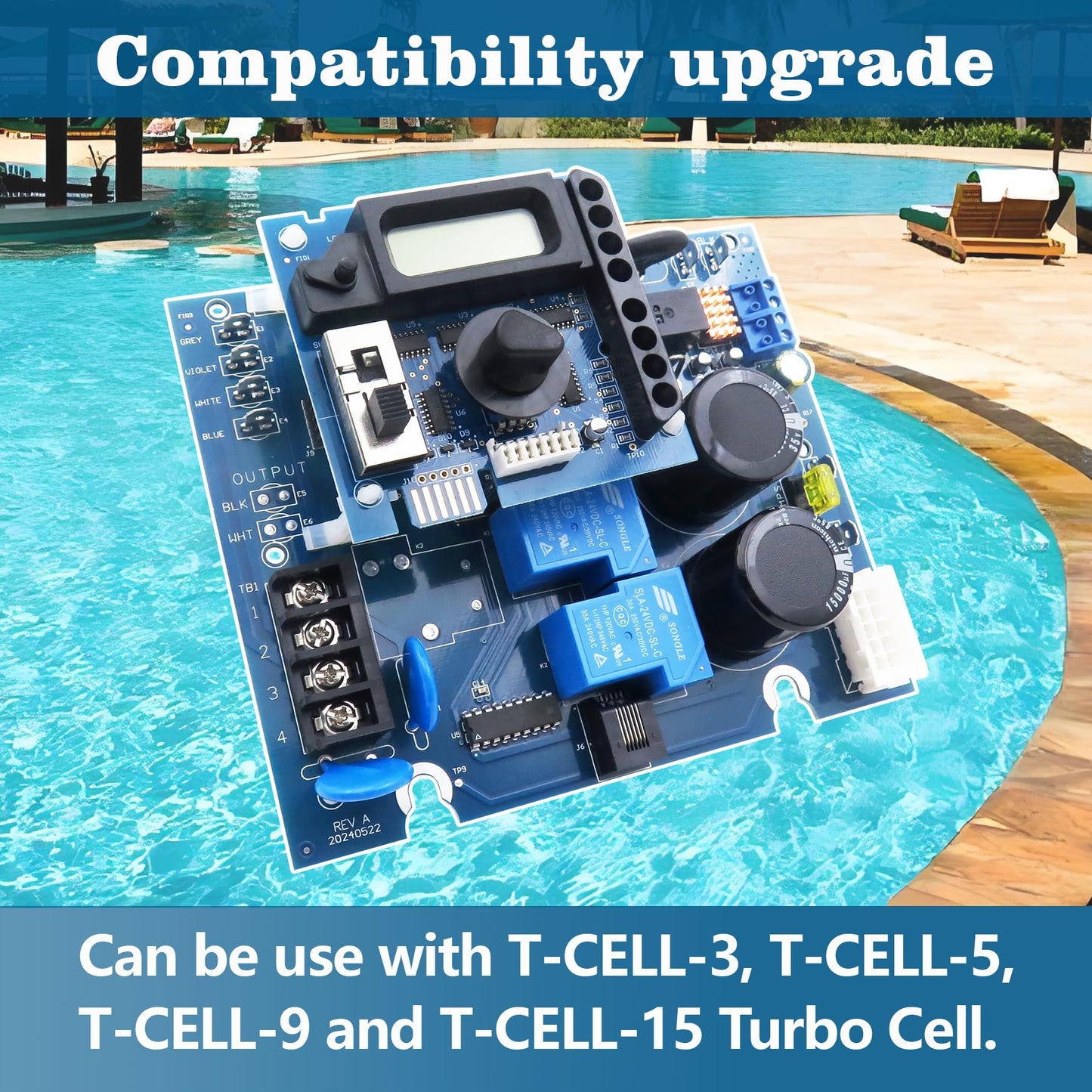 GLX-PCB-RITE Main Circuit Board &GLX-PCB-DSP Display Board Compatible with Hayward Goldline Aqua Rite Salt Chlorine Generators