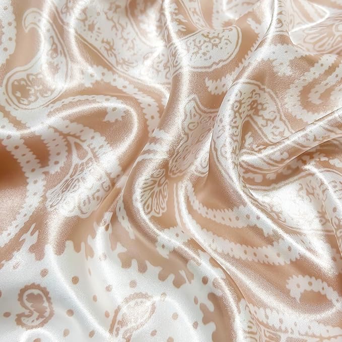 vimate 35" Square Silk Like Head Scarf - Women's Fashion Satin Scarf Bandana for Hair Wrapping at Night.