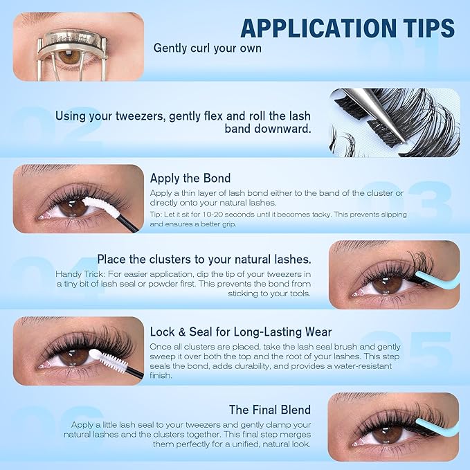 Pawotence Natural Lash Clusters 12-16mm Wispy Eyelash Clusters 192pcs Cluster Eyelash Extensions Wispy Cluster Lashes Individual False Eyelashes for DIY Lash Extension at Home