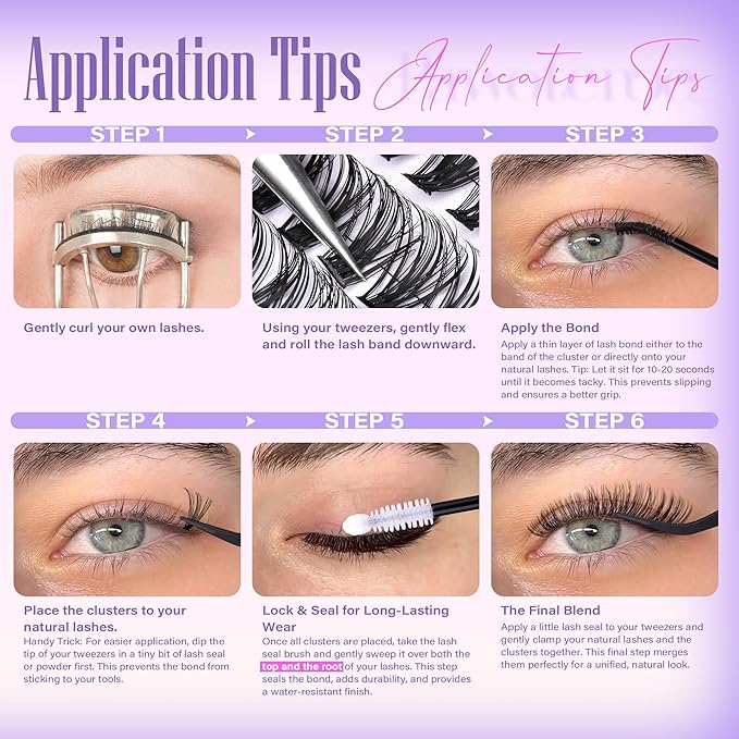 Pawotence Lash Clusters 200pcs Individual Lashes 30D Cluster Eyelash Extensions 11-16mm Eyelash Clusters Lash Extensions for Self Application (30D, 0.07D, 11-16mm Refill)