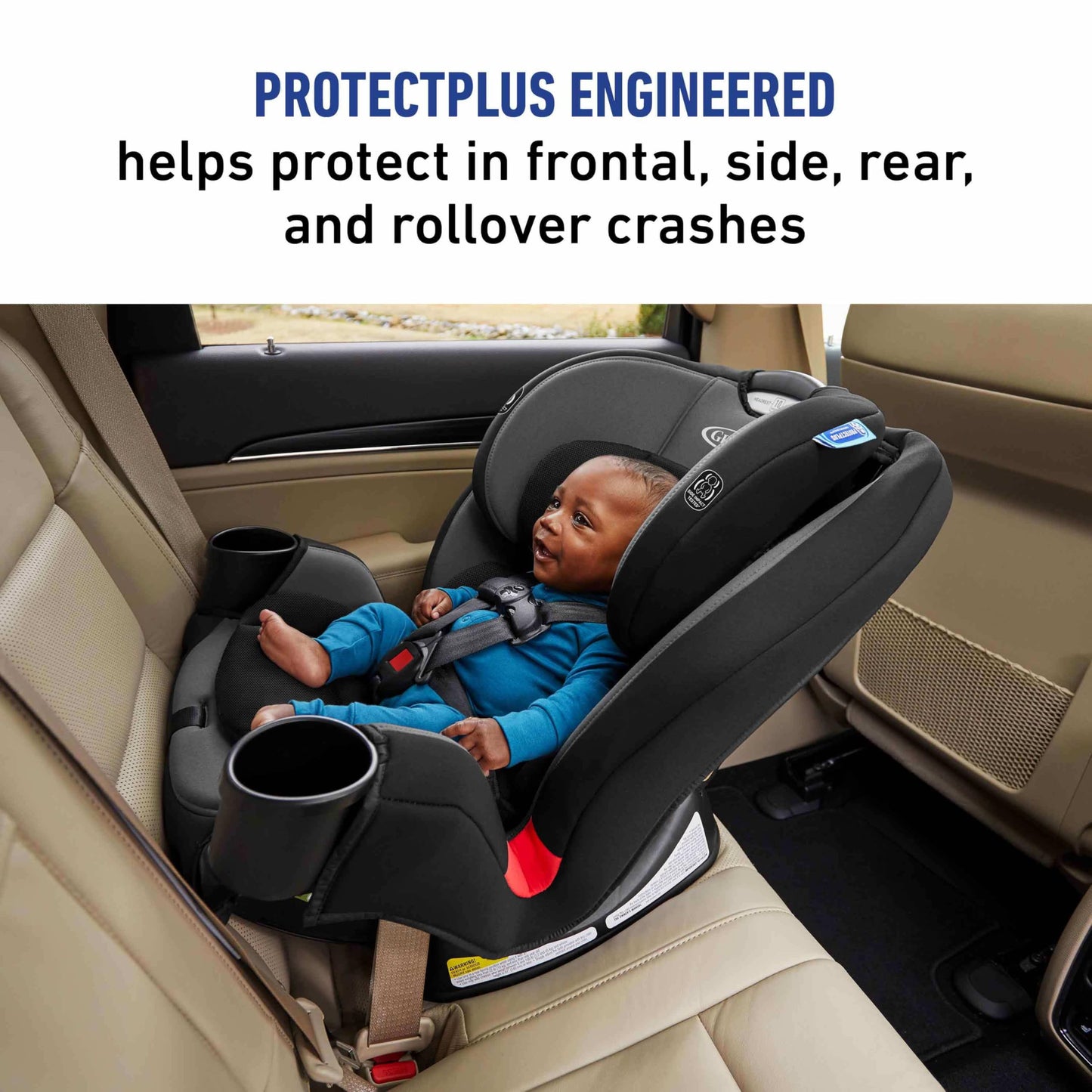 Graco TriRide 3-in-1 Reclining Car Seat, Kipling - Rear & Forward Facing Car Seat, Highback Booster, Adjustable Headrest