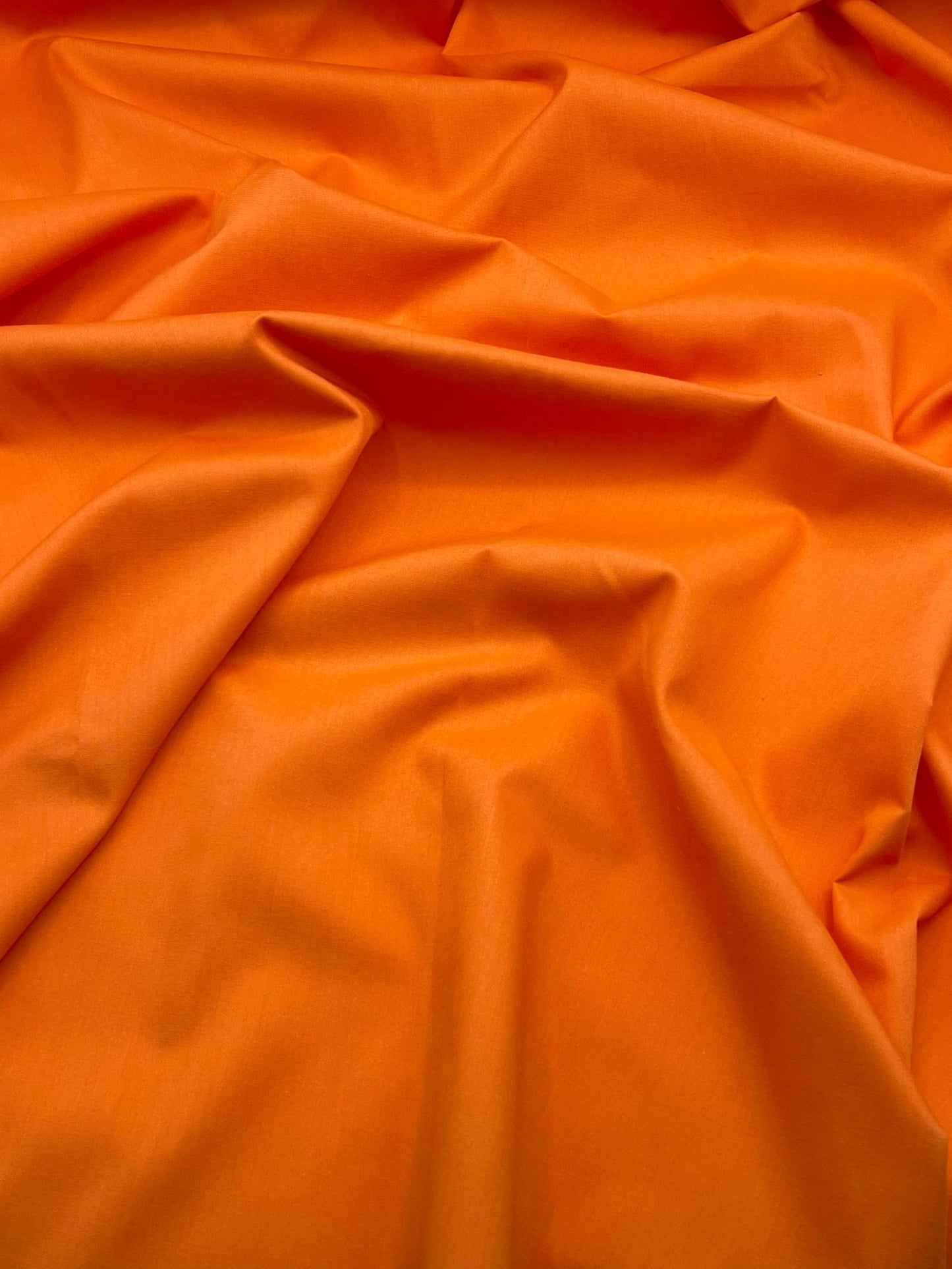 EOVEA - Cotton Polyester Fabric by The Yard – 60" Wide Broadcloth Fabric, Soft, Lightweight & Breathable Material for Lining, Curtains, Bedding, Skirts, Sewing Projects (Orange, 15 Yard)