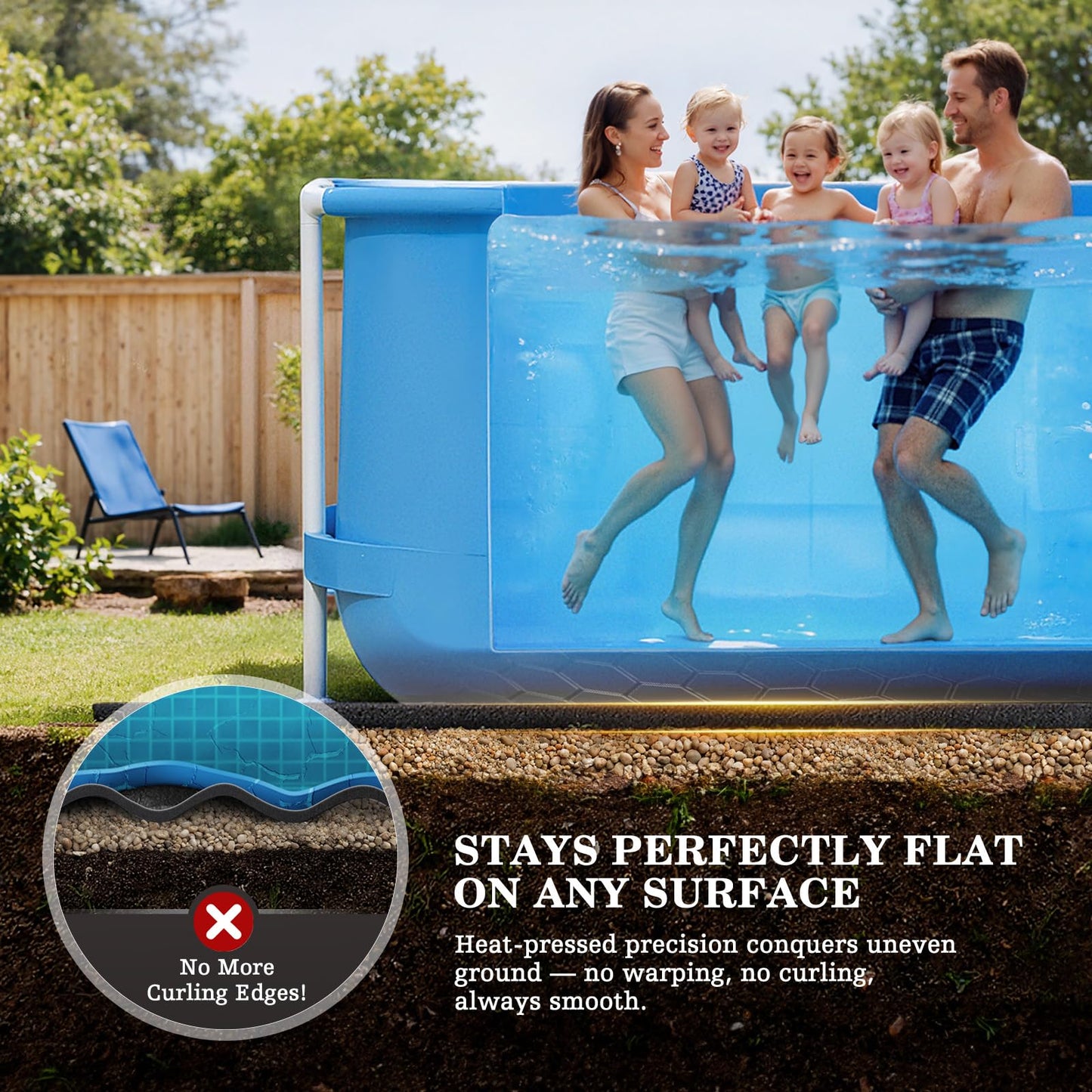 UIRWAY 16FT Round Pool Liner Pad, [2026 New 300G/M² Thicker Heavy Duty] Outdoor Padding for 16' Foot Above Ground Pools, Underneath Pool Mat, Swimming Pool Liners for Padding and Punctures Protection