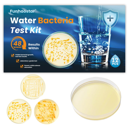 Bacteria Test Kits for Drinking Water - 12 Tests Detect Coliform, E.coli & All Bacteria | Home Quality Testing Kit for Well, Tap, Pool, Hot Tub & City Water | Easy DIY Tester with Free Lab Analysis