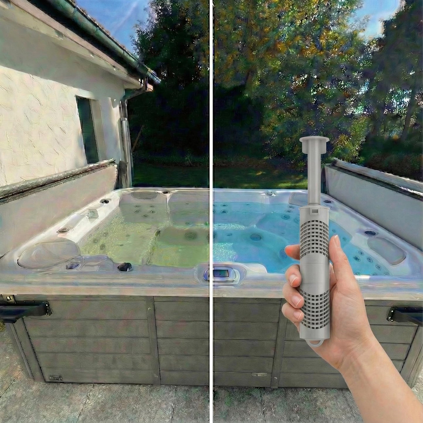 Hot Tub Mineral Silver Ion Cartridge Sticks for Traditional Spas Care - Controlled 1.05% Ag+ Release Technology - NOT for Smart/IQ Systems - 12-Month (3 Gray) Fresh, Crystal-Clear Water Treatment