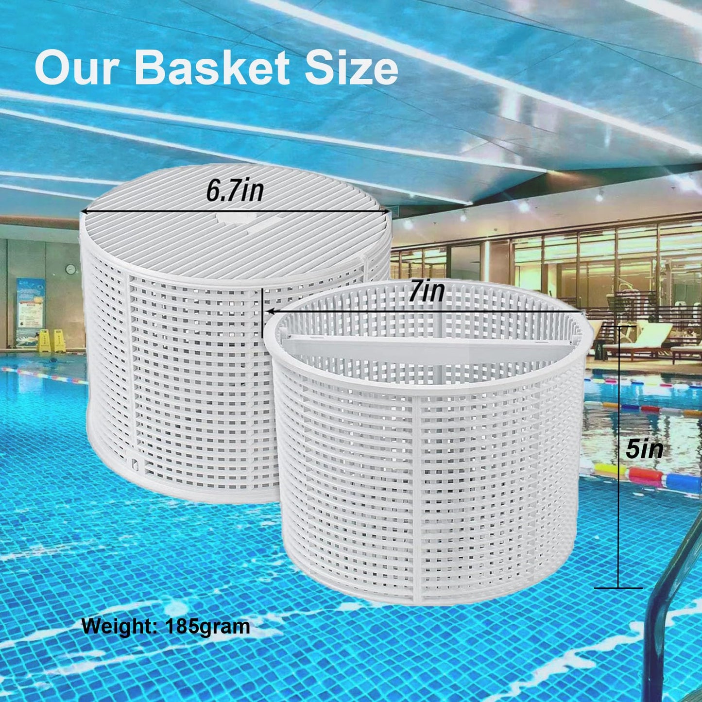 WENPENG Pool Skimmer Basket Replacement,for Hayward Swimming Pool Skimmer SPX1082CA & Aladdin B-152 Skimmer Models,SP1082 SP1083 SP1084 1085 1086 SP1075 1075T 1076 1077 Skimmers Basket