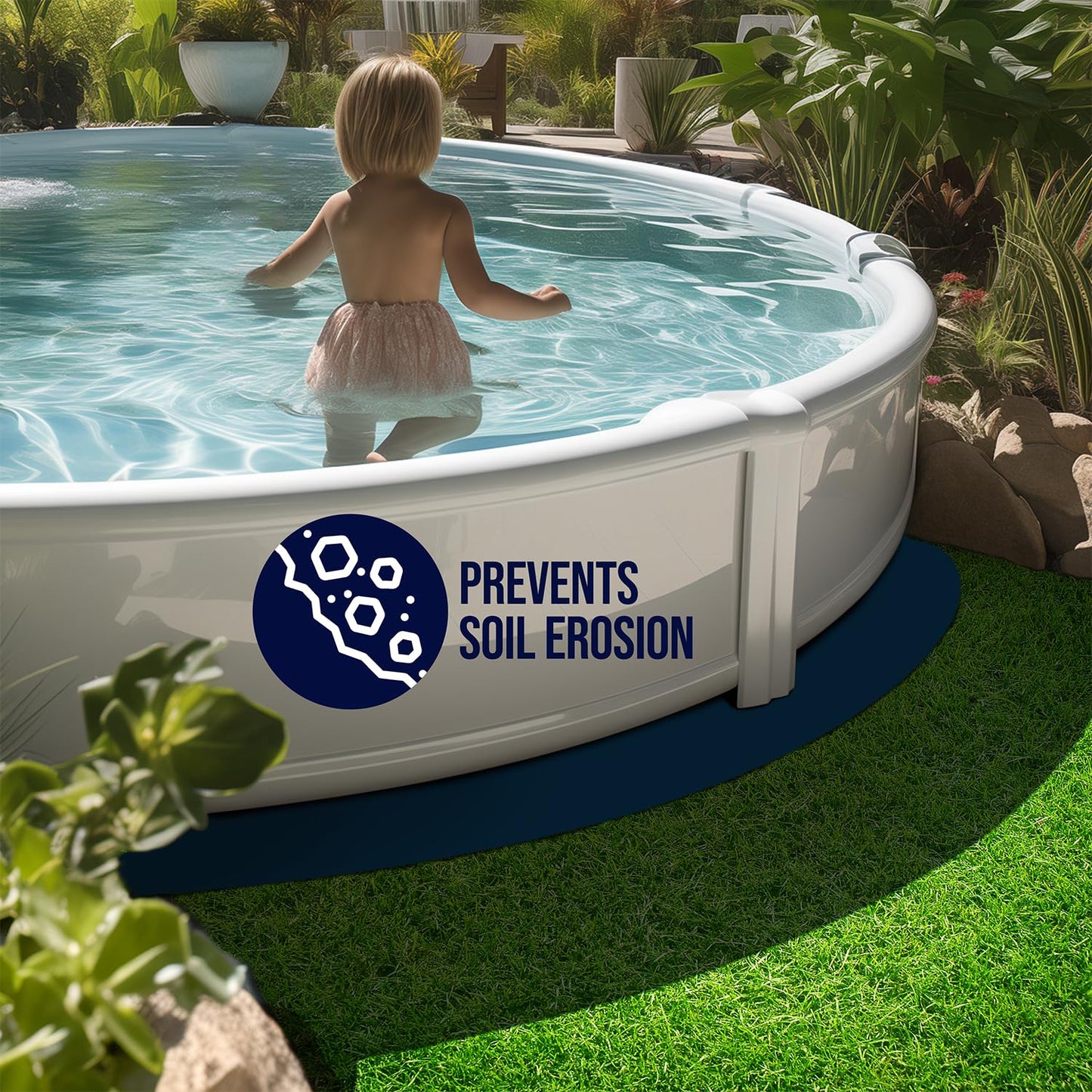 Shop Square 12-Foot-by-24-Foot Oval Pool Liner Pad for Above Ground Pools - Under Pool Padding, Above Ground Pool Pad Oval, Puncture Protection, Extend Liner Life, Durable Geotextile Material