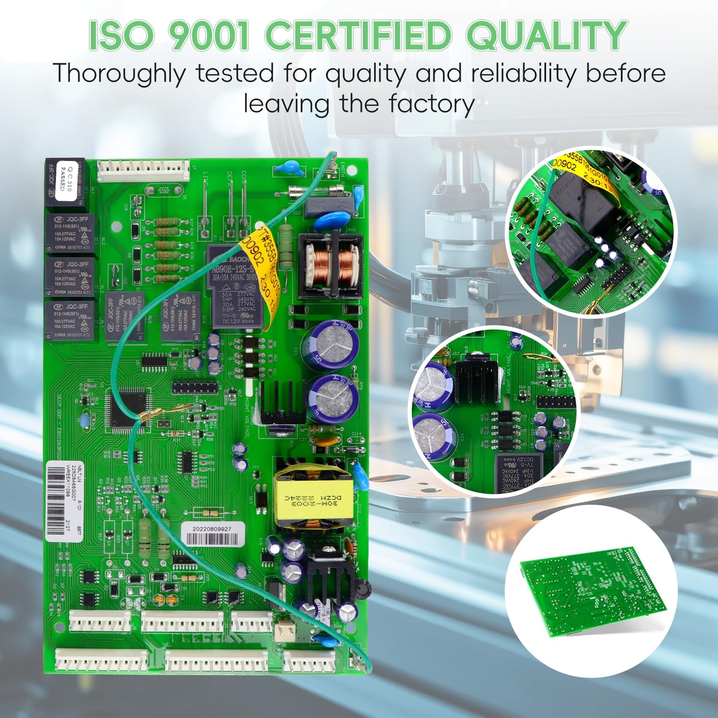 WR55X11098 Refrigerator Electronic Control Board, Compatible with ge PGCS1RKZJSS, PSQS6YGZBESS, PFSS5RKZASS, PFCF1RKZABB,PGS25KSEAFSS, PFSF5RKZCBB,ETC. Replace WR55X11076, WR55X11077, WR55X11097, ETC