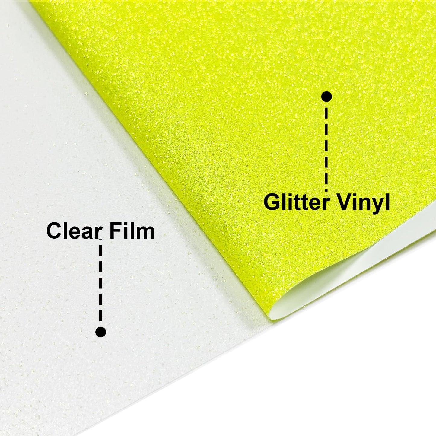 Fluorescent Yellow Glitter Puff Vinyl Heat Transfer 12" x5ft 3D Puff HTV Vinyl, Glitter Puffy Iron-On for Fabrics, Perfect for T-Shirts, Bags, Pillows, Compatible with Cricut
