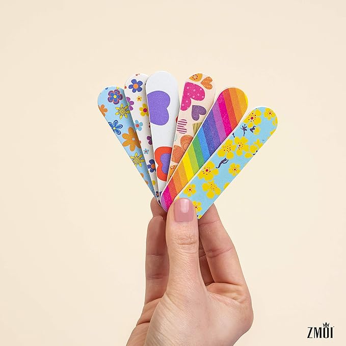 (1 Dozen) Pack of 3 Colorful Girly Mini Emery Board Nail Files