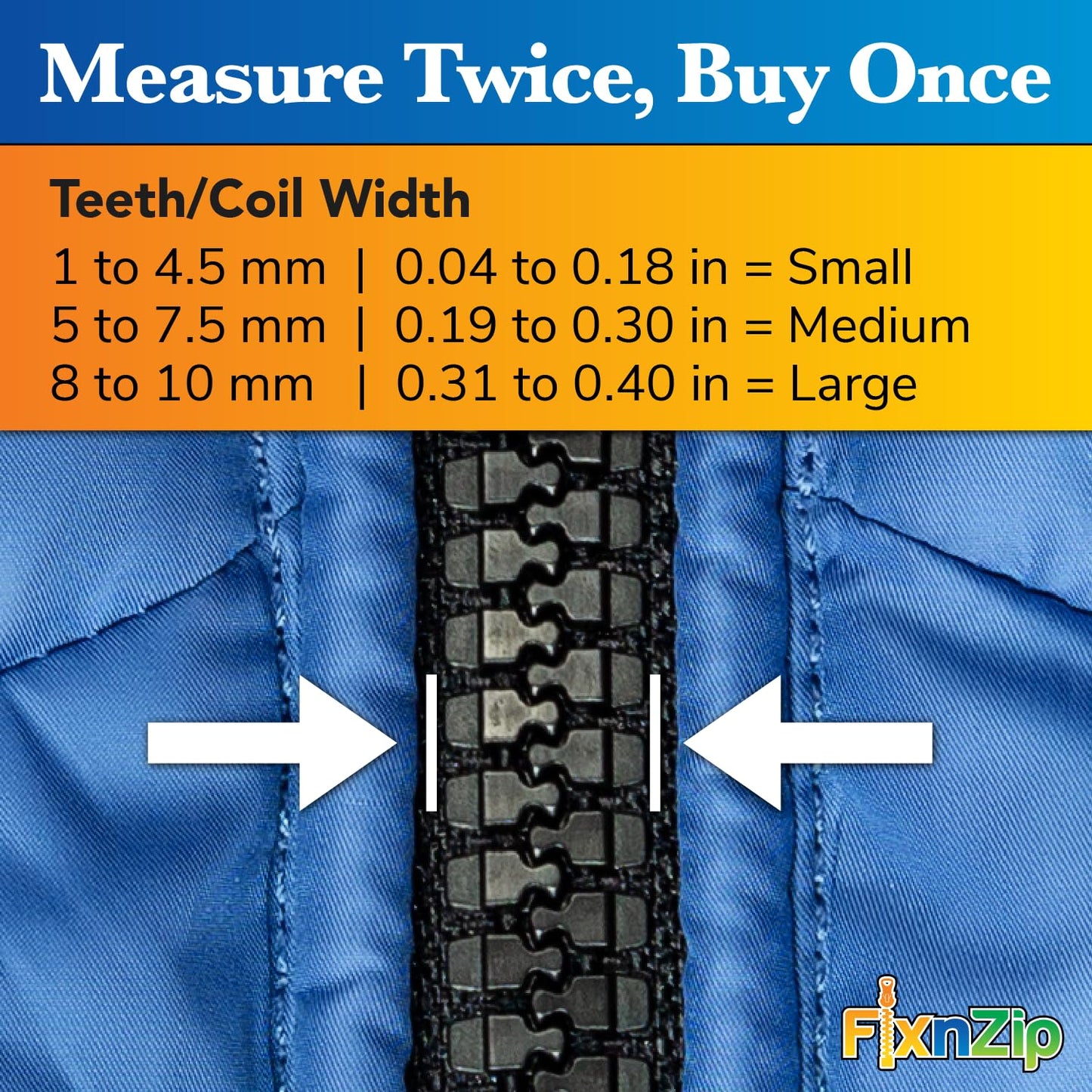 FixNZip Small, Medium, and Large Black Nickel Zipper Repair Kit Bundle | Universal No-Sew Slider Replacement for All Apparel Needs | Instant and Reusable Zipper Repair Tool | Sizes 1-10