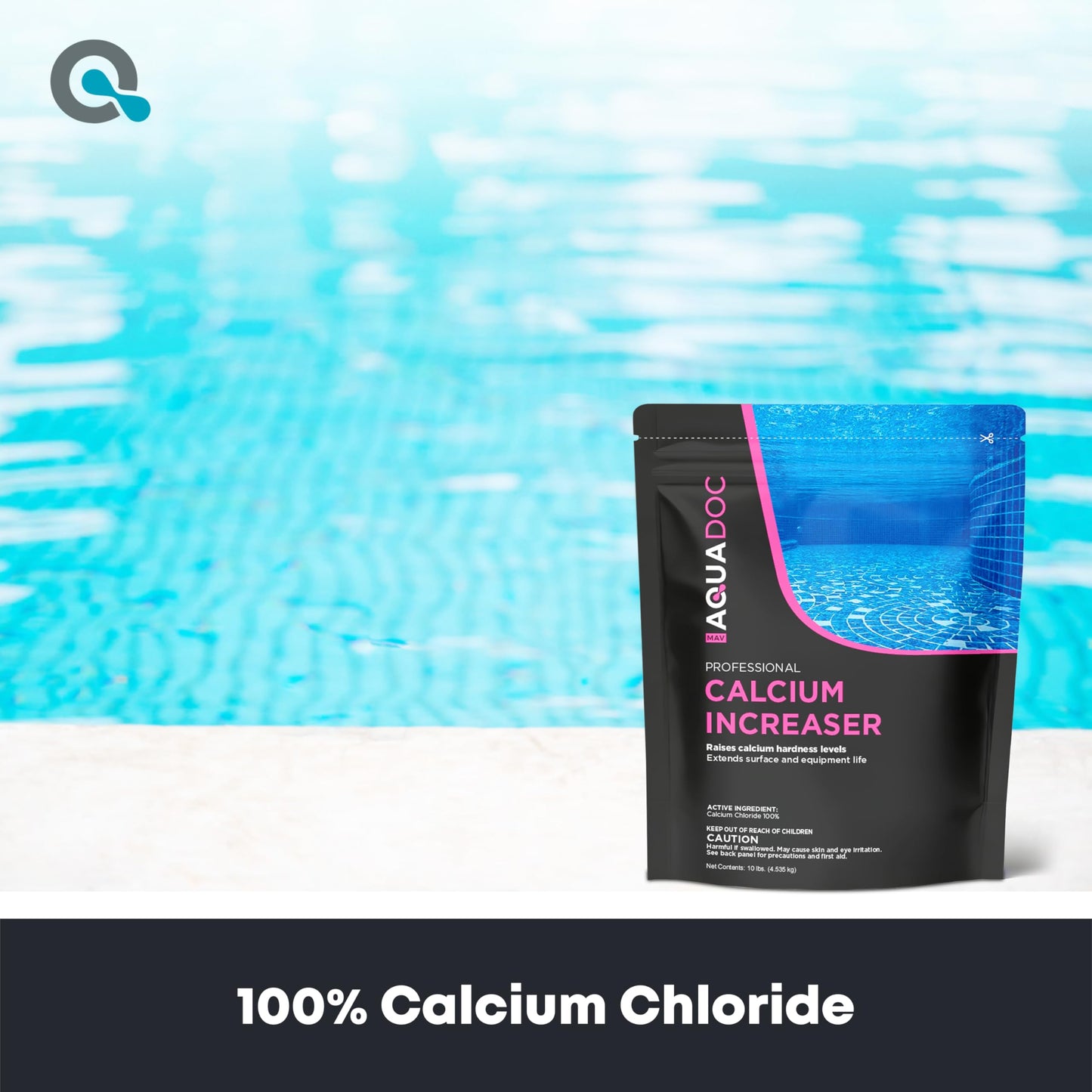 MAV AquaDoc Pool Calcium Hardness Increaser - 10lb - Fast-Dissolving Calcium Chloride for Swimming Pools - Made in the USA