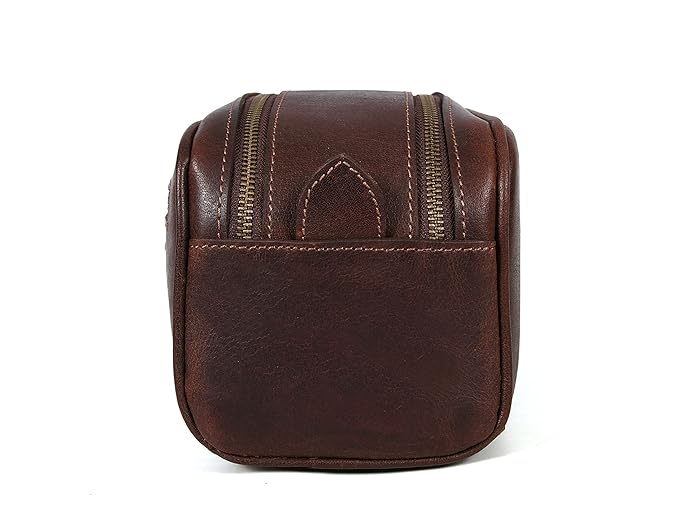 Leather Toiletry Travel Pouch Leather Waterproof Dopp Kit By Aaron Leather Goods