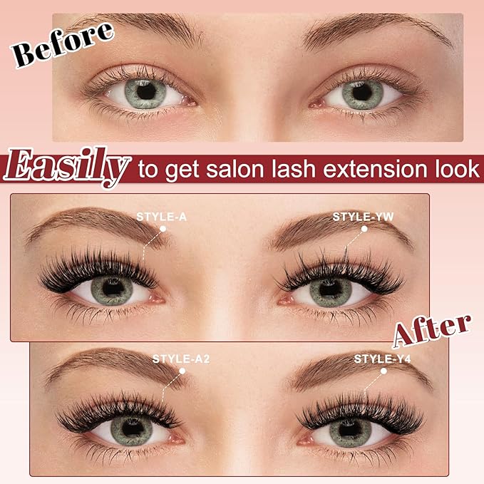 Higu clace Magnetic-Eyelashes with Applicator 4 Pairs Magnetic-Lashes Natural Look Wispy Magnet Lashes Easy to Wear and RemoveÃ¯Â¼ÂDJCX-A08)