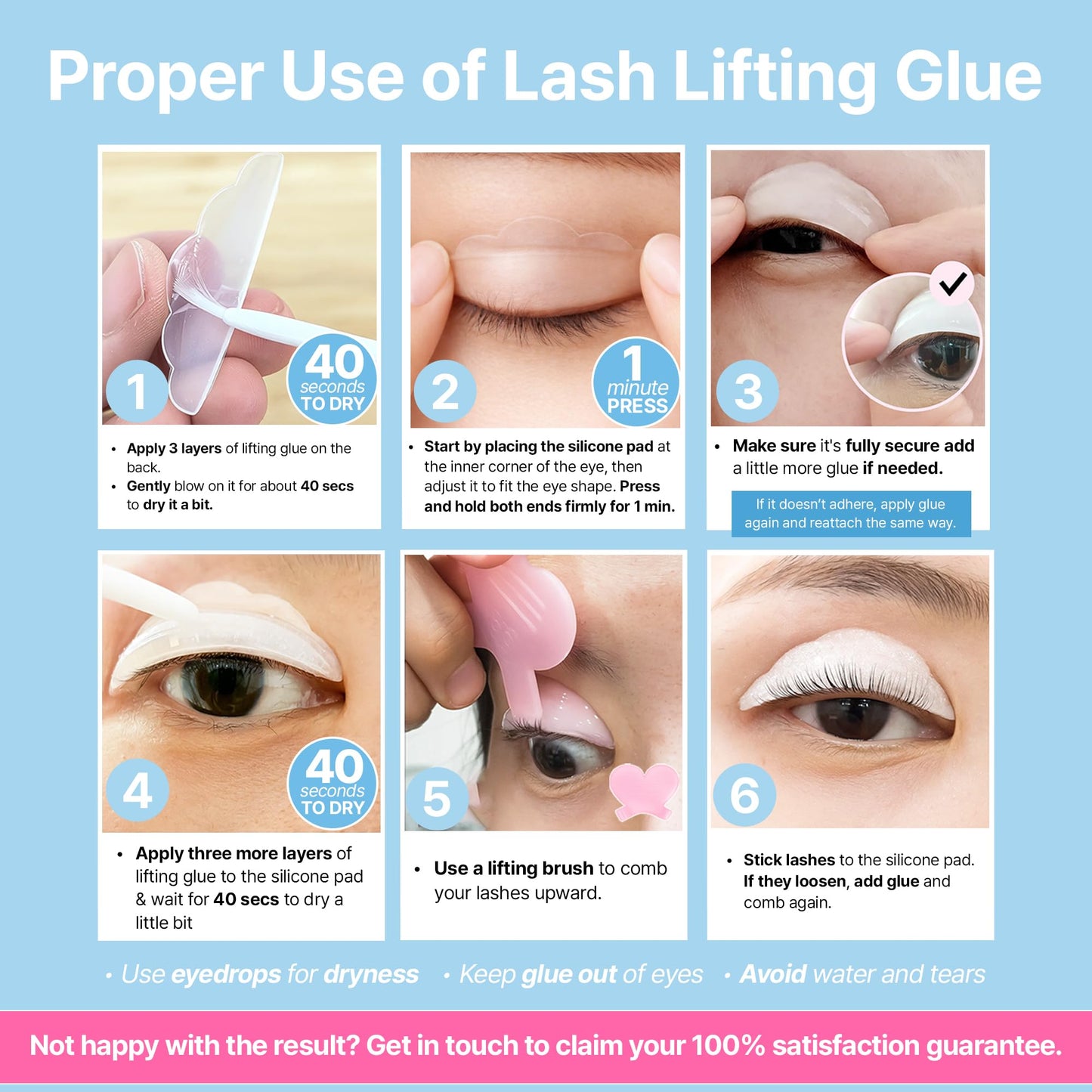 Korean Lash Lift Kit - 5 Sets At Home Eyelash Perm Kit with Upgraded Glue, Eyelash Lift, DIY Lash Perm Easy for Beginner & Professional, Semi Permanent Perming Wave Suitable For Salon & Home