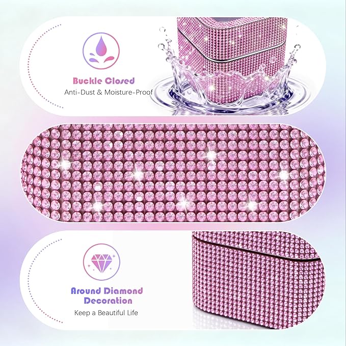 Nail Drill Bit Holder, Dustproof Rhinestones Drill Bit Organizer Case 30 Holes Efile Nail Tech Bits Storage Container Box Manicure Tools E file Accessories Collector for Salon, Travel, Home(Only Box)