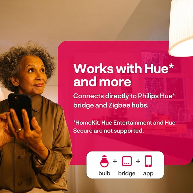 innr Smart Light Bulbs, A19 Zigbee, Works with Philips Hue* and Alexa (Bridge Required), Soft White Light Bulb, Dimmable, E26 LED Bulb 75 Watt, Warm White, 1060lm 2-Pack