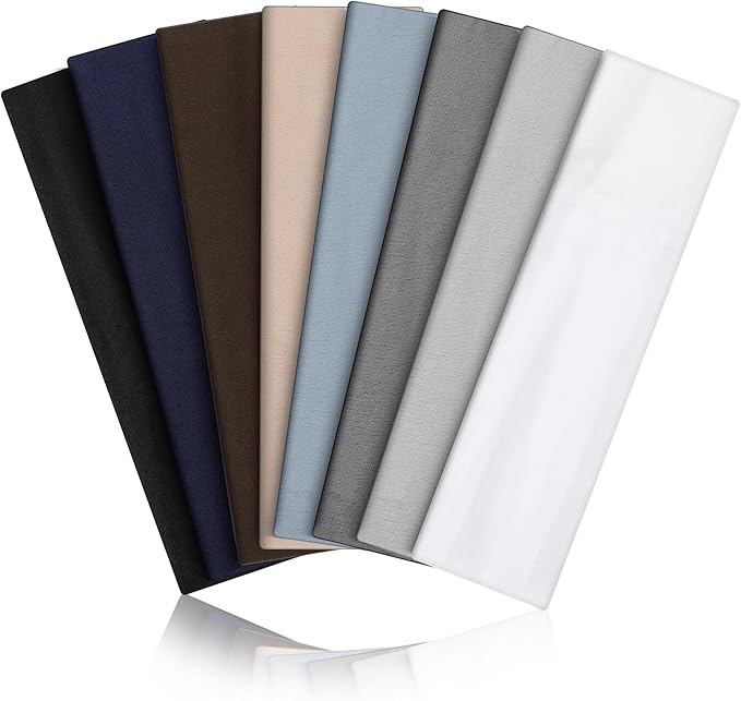 8PCS Summer-Exclusive Non Slip Sports Elastic Soft Running Fashion Headbands Absorb Sweat for Women & Men Working Out, Travel