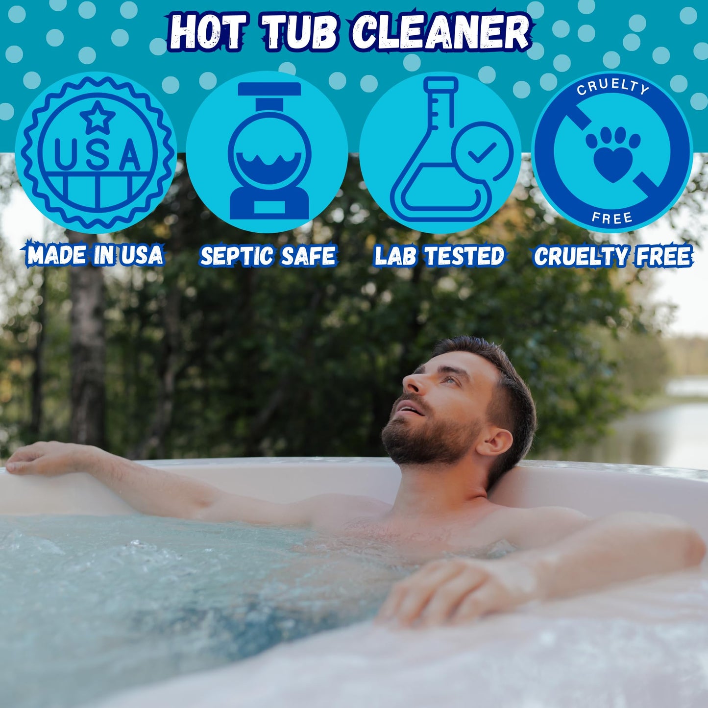 Ahh-Some - Hot Tub Cleaner & Purge Packet | Clean Pipes, Jet Line & Jets Gunk Build Up | Clear & Soften Water for Hot Tub, Jetted Tub, Swim Spa | Top Clarifier Up to 450 Gallons of Water (Pack of 4)