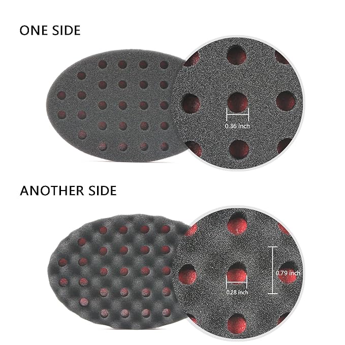 Set of 4 Big Holes Hair Brush Sponge Twist Wave Barber Tool For Dreads Afro Locs Twist Curl Black