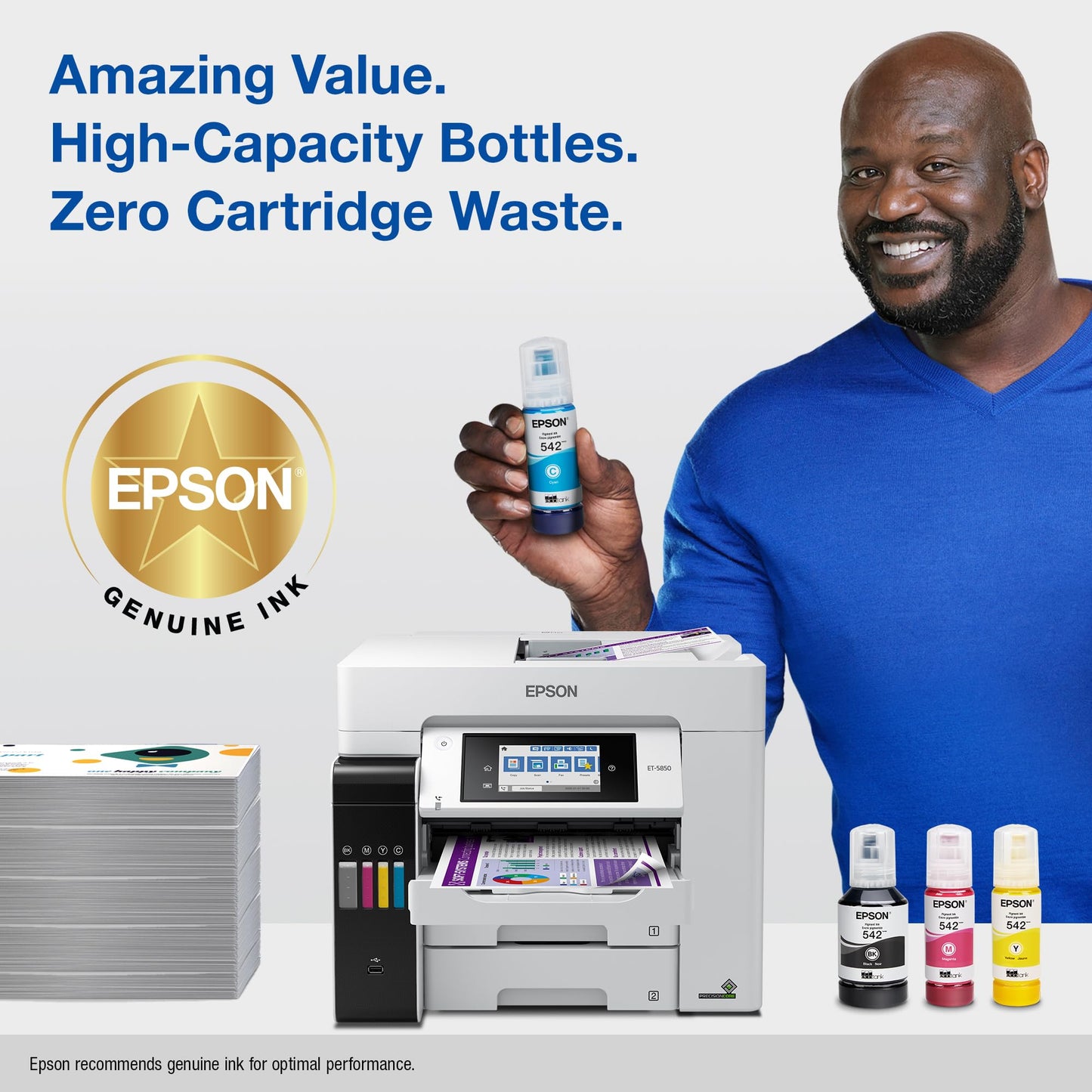 EPSON 542 EcoTank Pro Ink Ultra-high Capacity Bottle Black (T542120-S) Works with ET-5150, 5170, 5180, 5800, 5850, 5880, 16600, 16650