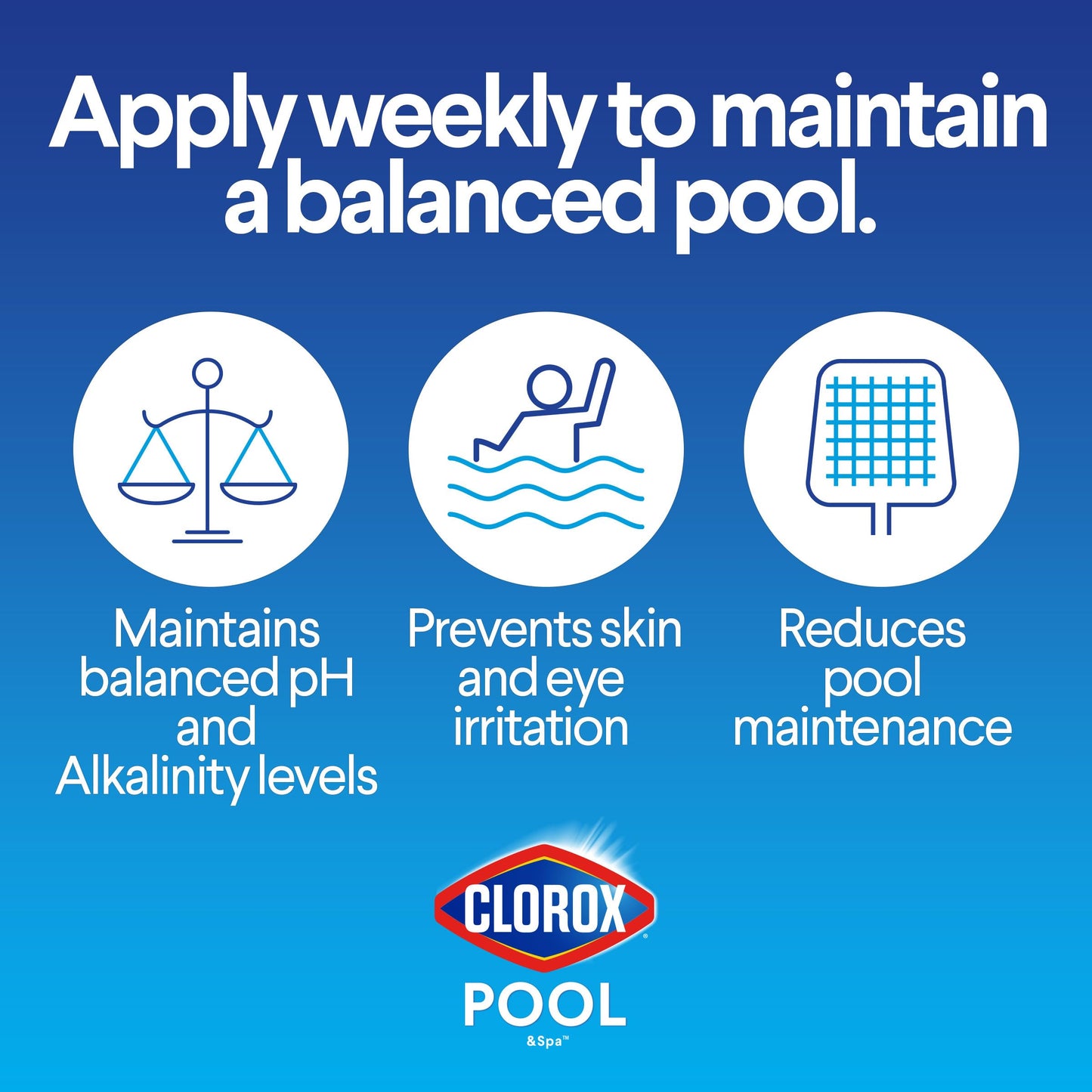 Clorox® Pool&Spa™ Swimming Pool 2-in-1 Perfect Balance, Maintains Balanced pH and Alkalinity Levels, 8LB (Pack of 1)