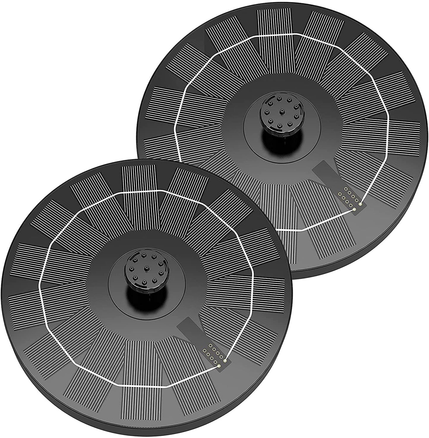 AISITIN 2.5W Solar Bird Bath Fountain, Solar Fountain for Bird Bath with 6 Nozzles, 6.7" Solar Powered Water Fountain for Garden, Ponds, Pool, Fish Tank, Outdoor and Aquarium, 2 Pack
