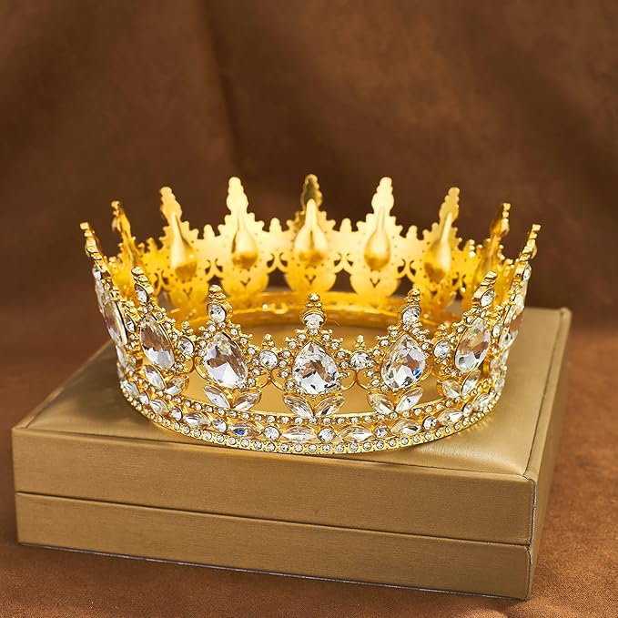YOUlDIANZI Queen Crown Rhinestone Wedding Crowns and Tiaras for Women Costume Party Hair Accessories Princess Birthday Crown Crystal Bridal Crowns