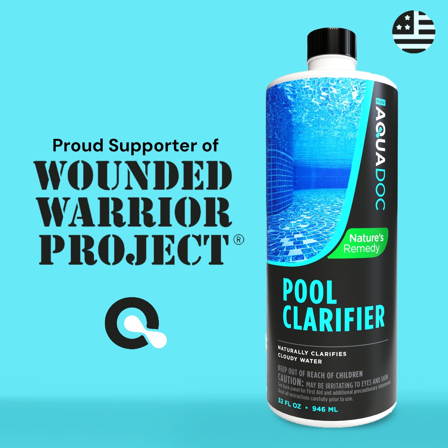 Ultimate Natural Pool Clarifier - an Eco-Friendly Way to get Clear Pool Water by Removing Cloudy Pool Water - AquaDoc Natural Pool Chemicals